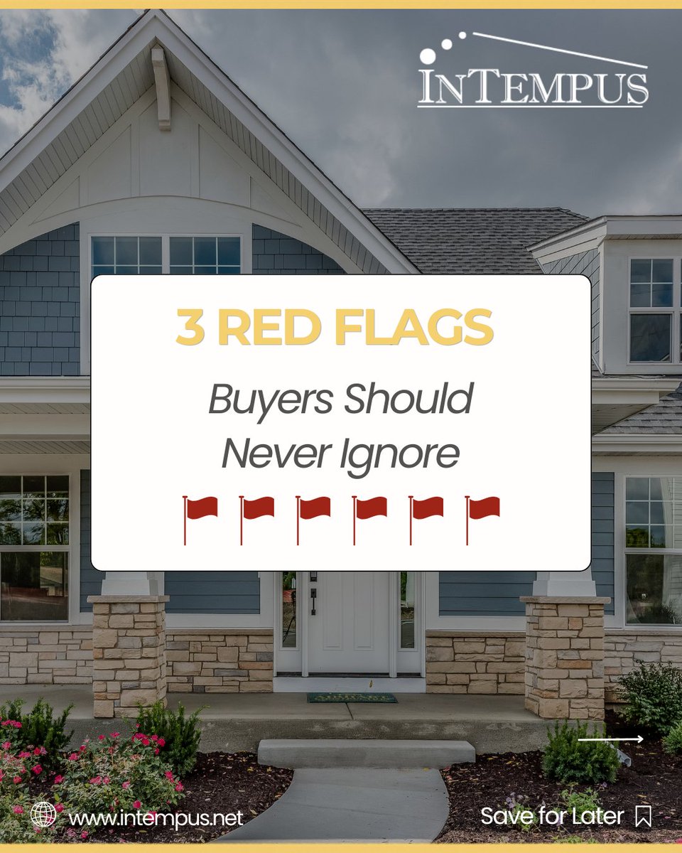 IntempusRealty's tweet photo. 🚩Swipe through 3 major listing red flags every homebuyer should know 👀
Thinking about buying soon? Let Intempus Realty help you spot the details that matter most. 🏡#HomeBuyingTips #IntempusRealty #BayAreaRealEstate https://t.co/tgvEwZhvzv