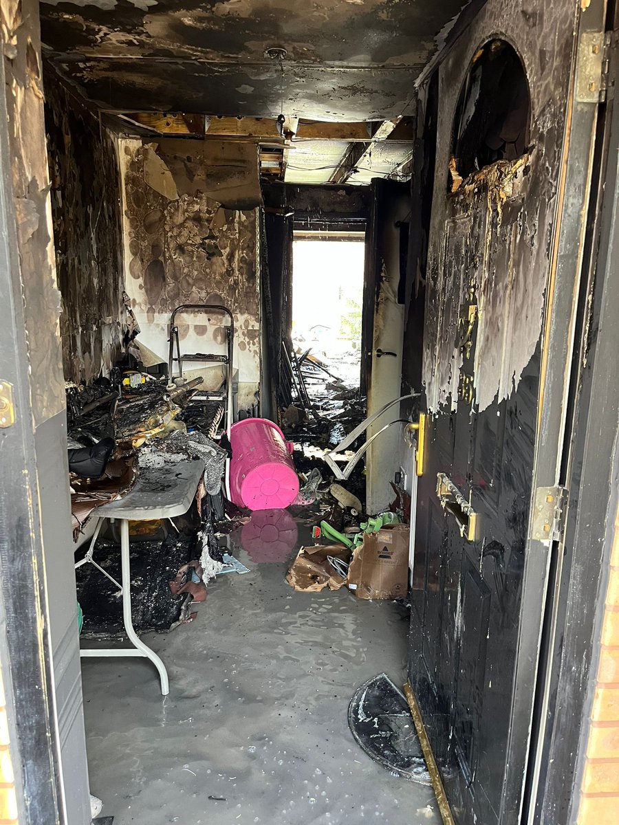 DerbyshireFRS's tweet photo. An investigation into a house fire in Normanton today (28 May) has determined the most likely cause to be accidental due to the failure of a lithium-ion battery within an e-scooter.  Firefighters responded at 09:03 hours this morning. Find out more: https://t.co/Pz5EQhjugE https://t.co/0wPL0uWgVj