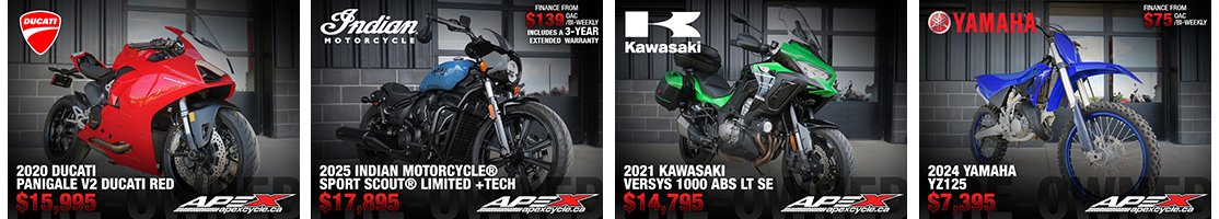 ApexCycleCA's tweet photo. May Pre-Owned Spotlight
We are in prime time now, with beautiful examples of pre-owned motorcycles in every segment, but they are going as quickly as they arrive! Contact our Sales Specialists for more details, but don’t delay.
Prices include all fees – HST &amp; licensing are extra. https://t.co/JhiwPS8hvm