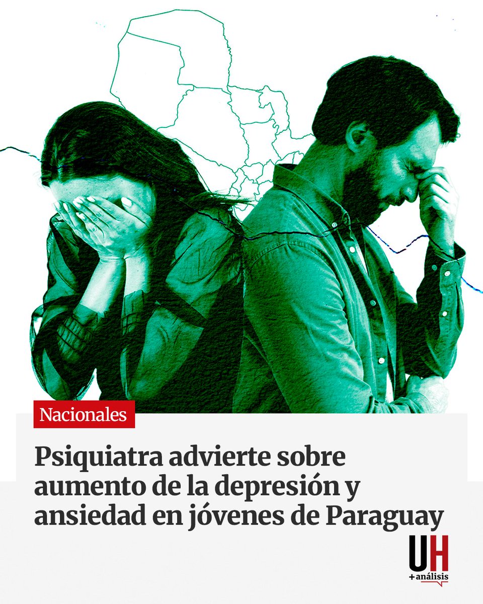 UltimaHoracom's tweet photo. El doctor Julio Torales, jefe del Departamento de Psiquiatría Pediátrica de la Facultad de Ciencias Médicas de la UNA, sostuvo que Paraguay sigue una tendencia preocupante por los problemas de salud mental y suicidio juvenil que aumentaron en los últimos años.

https://t.co/qzgal2SATi