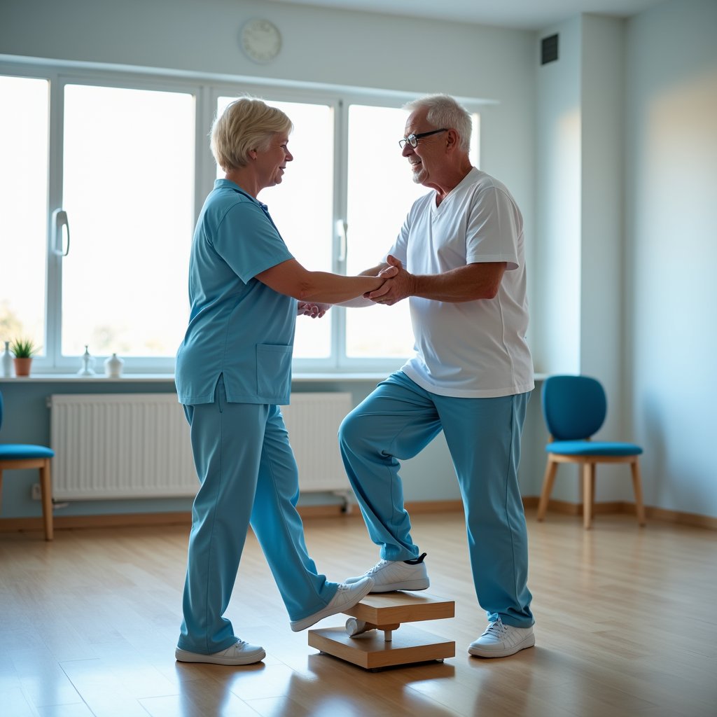 CompletePTCentr's tweet photo. We teach two progressive balance exercises to reduce falls: 1) Tandem stance to single-leg stand  2) Step-and-reach. Both are supervised in our private gym, tailored by our therapists to restore confidence and daily function.
https://t.co/ZaQl7XGinC https://t.co/ED9gZ45dpr