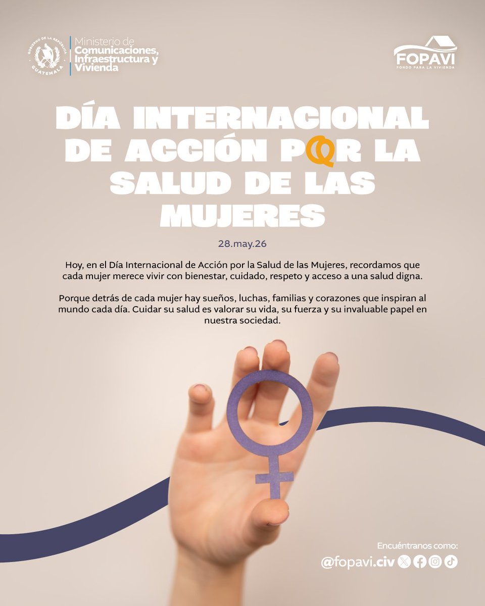 Fopavi's tweet photo. ♀️ El cuidado y la especial atención por la salud de la mujer es de vital importancia, quien cuida de todos también merece ser cuidada. 🙌🏻 https://t.co/bMsZAkUZmx