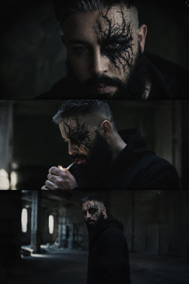 AlexAngio1988's tweet photo. [He stands beneath black halos,
beautifully ruined...
A saint for the damned,
and a ghost for everyone else...]

#alexangio #angio #alternative #gothic #beard https://t.co/o36vWmbfFZ