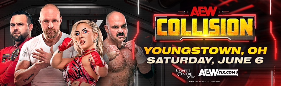 KCountry105's tweet photo. Sign Up to Win a FREE Family Four Pack of Tickets to AEW Collision at the Covelli Center on June 6 at https://t.co/PRJOV82Jch https://t.co/lpMmwp3g68