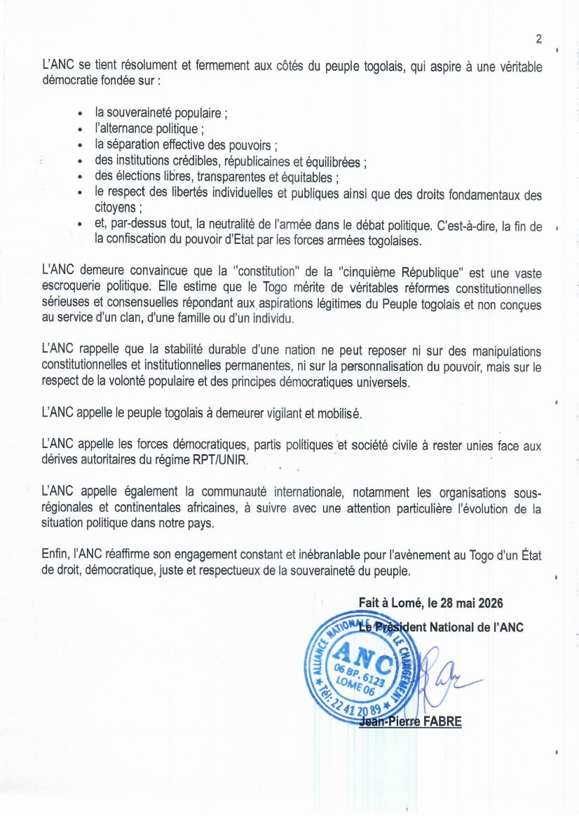 tunnel_tv's tweet photo. L'ANC rejette toute simulacre de dialogue et toute révision constitutionnelle au service du statu quo https://t.co/slFZWnOpwy