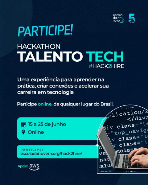 LetTheCode's tweet photo. Inscrições abertas para o Hackathon Talento Tech #Hack2Hire 

 LINK: https://t.co/g9myAbJtOB https://t.co/a6mT135HEO
