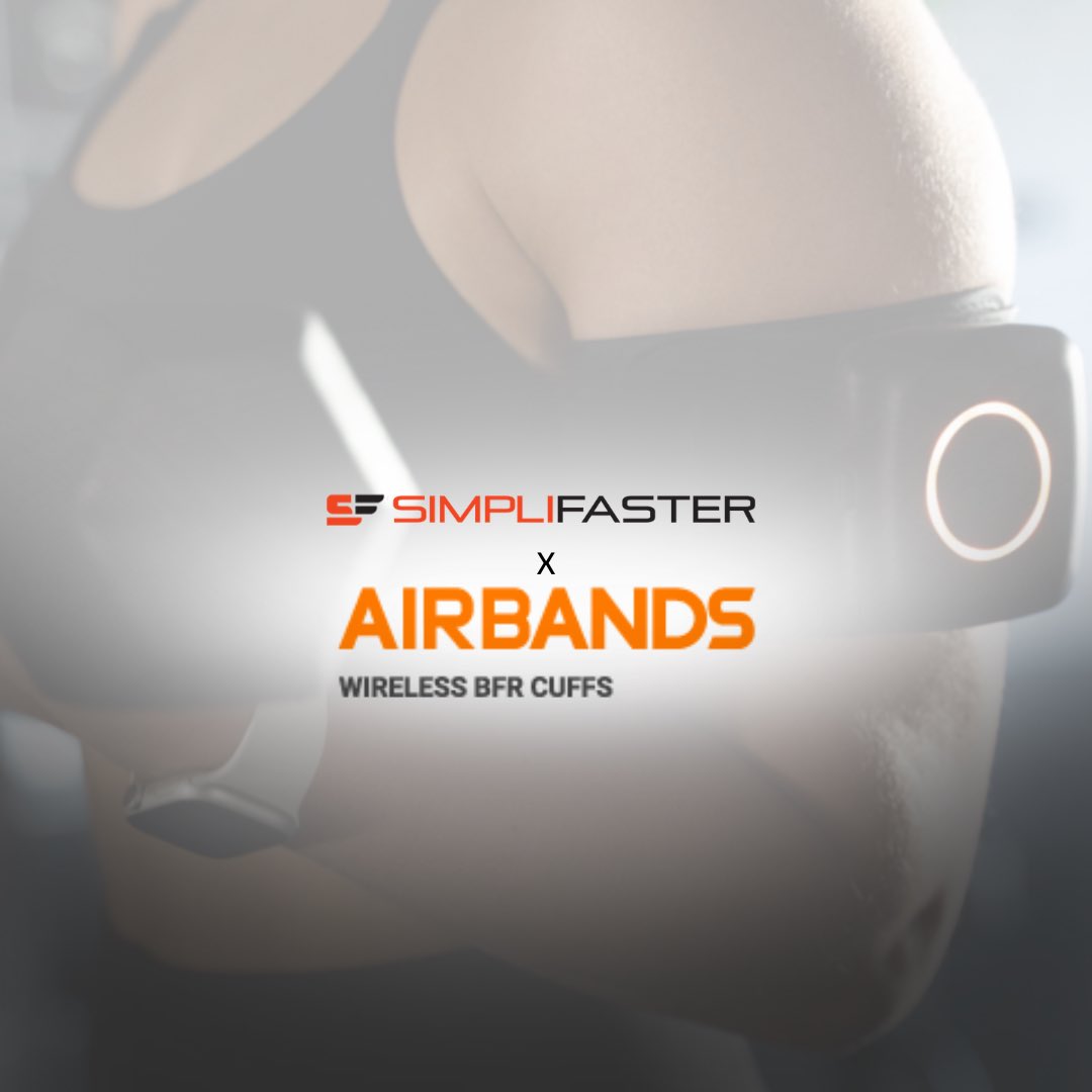 SimpliFaster's tweet photo. We’re excited to officially add AirBands 2.0 Wireless BFR Cuffs to the SimpliFaster line.

@AirbandsBFR 🤝 https://t.co/GcsA83XikO