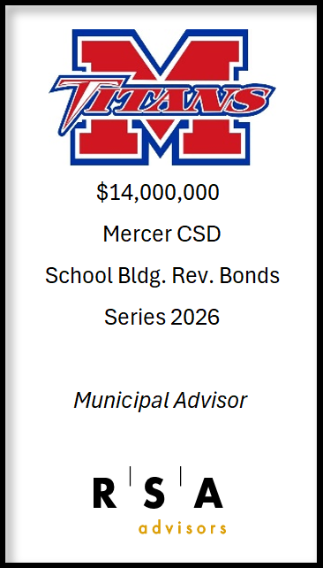 RSA_Advisors's tweet photo. RSA completed a successful bond sale today for Mercer County Schools. It was a pleasure working with the district and we look forward to future projects! https://t.co/yzmQdkGodJ