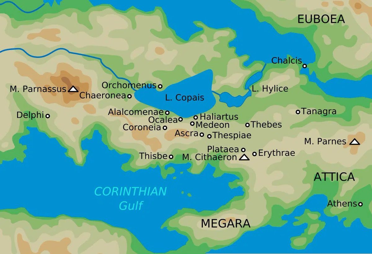 lefineder's tweet photo. Mycenaean Greeks built a 25km (16 mi) canal system connecting the lake to multiple sinkholes and to the sea to drain it. 

This canal system was destroyed during the late bronze age collapse, flooding much of Boeotia. The lake would only be drained again in the 19th century. https://t.co/l3tbjHSffd