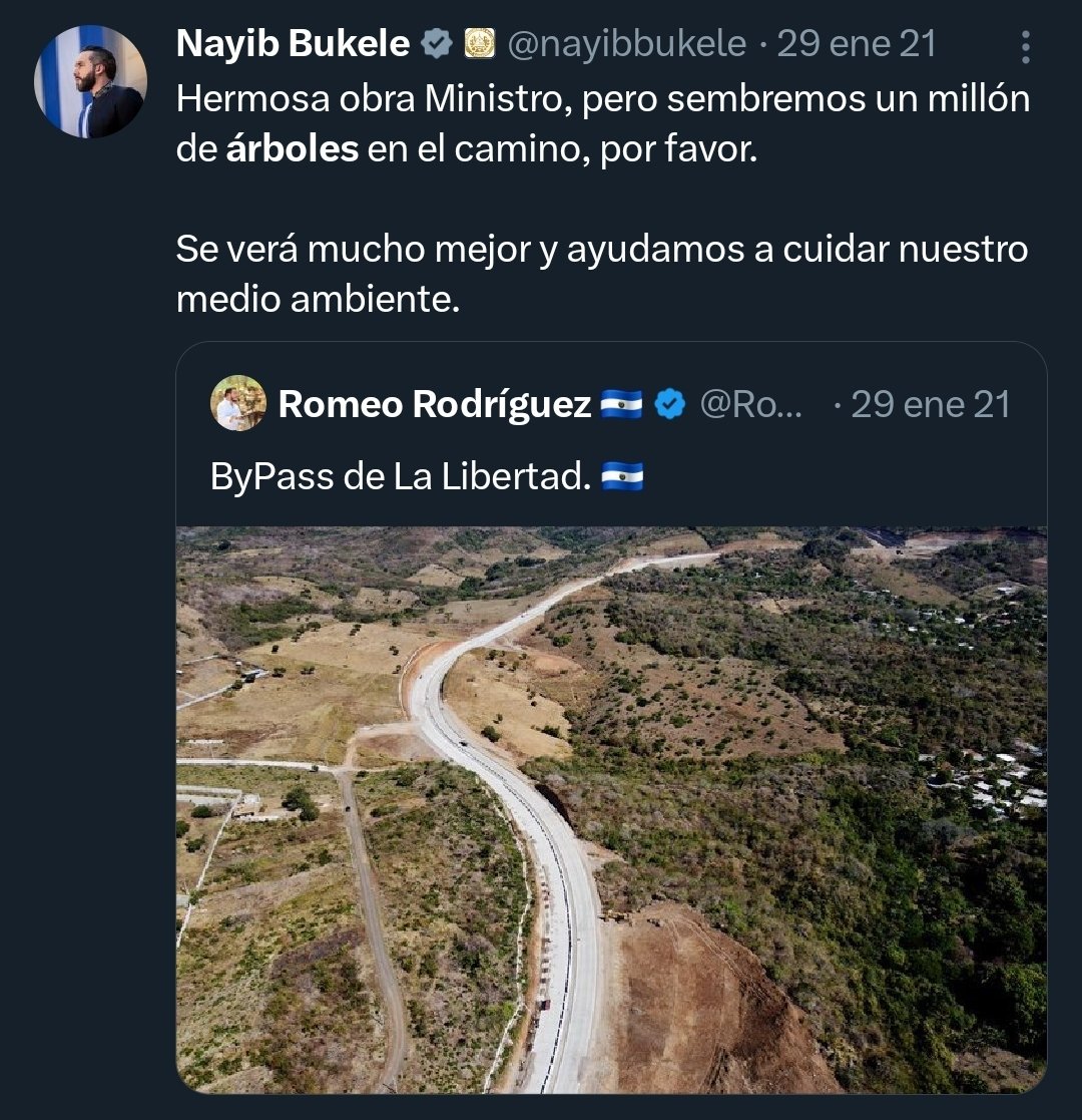 Valebluelm's tweet photo. Ay que lindo, van a sembrar 20, 000 árboles en El Espino que se vienen a sumar al millón de árboles que sembraron camino al Puerto y los 3 millones de árboles de un Pulmón para Sivar! Que hermosos los bosques imaginarios de este gobierno!🙄 https://t.co/w6uKxpjm0H