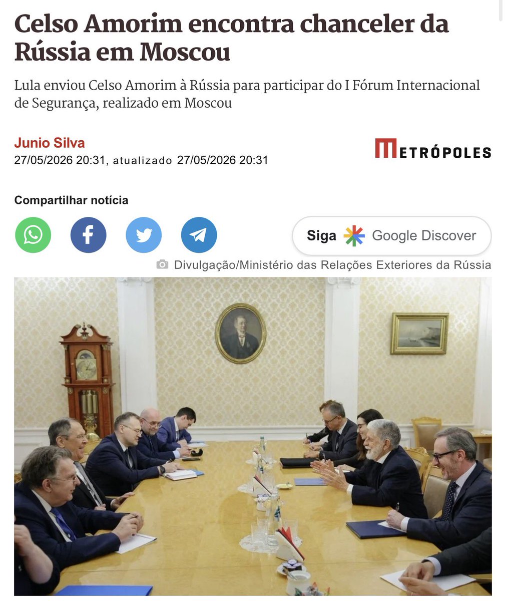 uriafancelli's tweet photo. Ao tratar a Rússia como parceira legítima na construção de uma “ordem multipolar”, Celso Amorim transforma a diplomacia brasileira em instrumento de relativização de crimes e presta um desserviço grave à defesa dos direitos humanos. Este senhor é uma vergonha! https://t.co/32AhCnVtPd