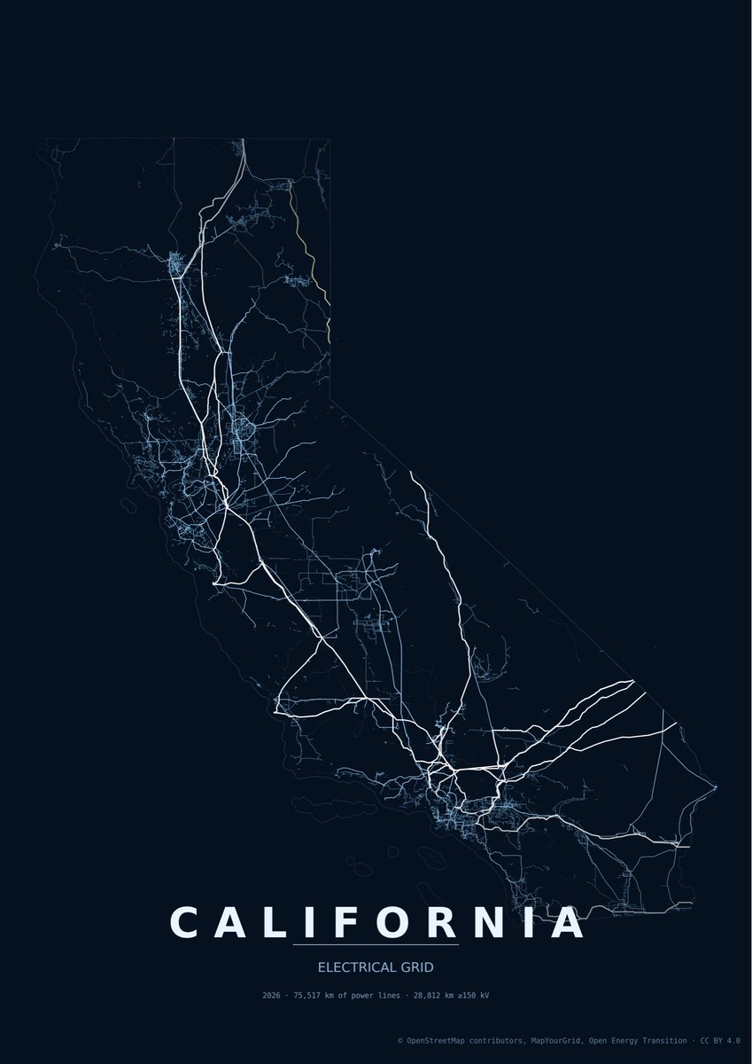 maxparzen's tweet photo. New home decor trend: Grid posters.
#grid2poster tool turns real grid data into wall posters⚡🗺️ 100% open-source, 100% unreasonably cool.
Gallery: https://t.co/jTnpyQS8eA
GitHub: https://t.co/QR2IHJXWBU
#freethemodels #opendata #opensource https://t.co/VL1SWA0mna