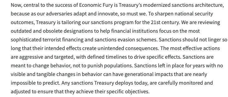 AlexZerden's tweet photo. Smart move by @USTreasury on the use of strategic delisting as part of sanctions modernization efforts. 

Much more is needed in this space but glad to see follow-through from Sec. Bessent's speech in Paris on May 19 previewing this initiative. 

I look forward to publishing a more detailed report on this and related issues over the summer.

https://t.co/BAujWNyKuD