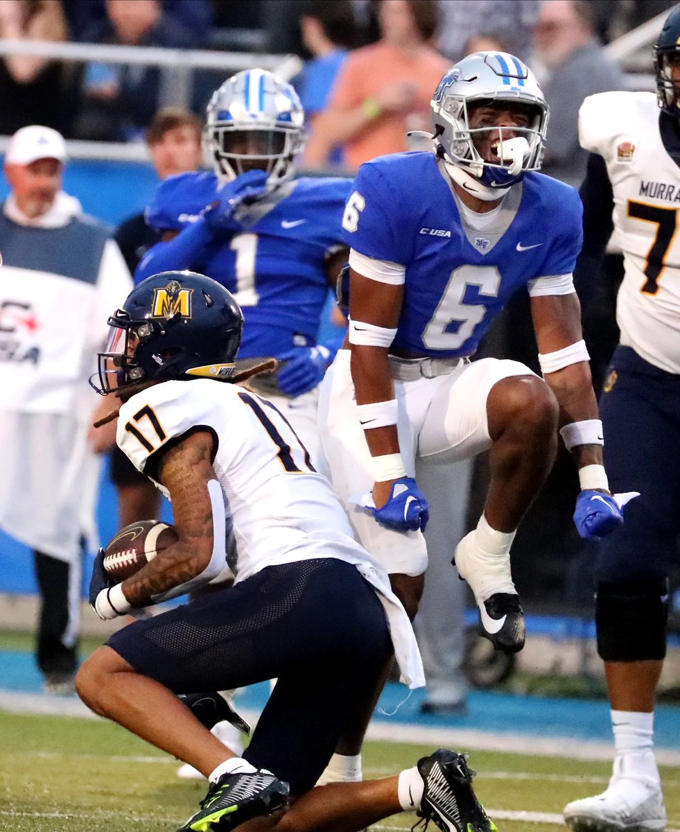 CSmithMedia's tweet photo. Just 100 days until MTSU football kicks off its third season under Derek Mason against Murray State.

The Blue Raiders are 39-30-3 all-time against the Racers, including a big win the last time they played in 2023

Middle Tennessee dominated them, winning 35-14 at home. https://t.co/5z3qcABSV5