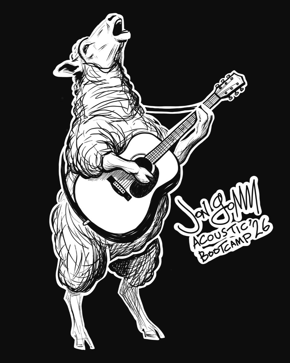 jongomm's tweet photo. 2026 Bootcamp artwork is go! Meet Woolly Nelson

BTW we've had one space open up at this year's camp (August 26-30), get in touch via jongomm dot com

I actually don't think sheep make great guitarists honestly. Just a bit "meh" https://t.co/hrBZDXgLTR