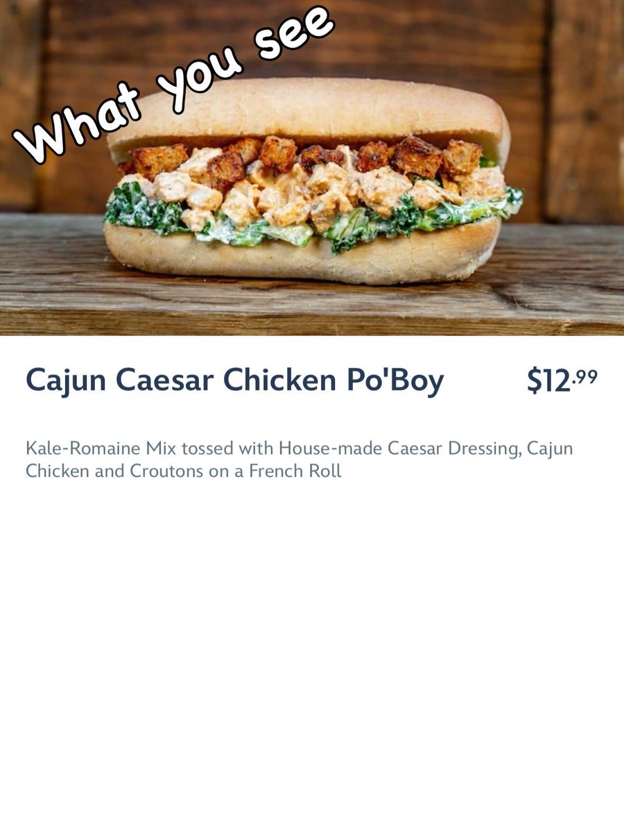 BuffDisneyBuff's tweet photo. Cajun Caesar Chicken Po’Boy at Royal Street Veranda.  DisneyBuff Rating 5/10.  Basically caesar salad in a bun. I think I would’ve enjoyed it more as just a salad.   #Disneyland #DisneylandResort #Disney #disneylife #disneypic #Disneyland #DisneylandResort #Disney #MagicKey #DisneyEats #DisneyFoodie #BuffDisneyBuff #DisneylandUpdate