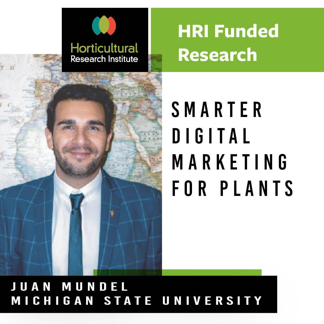 HortResearch's tweet photo. Plant sales are increasingly happening online. HRI-funded research led by Dr. Juan Mundel (Michigan State Univ.) is studying how AI-driven personalized advertising affects consumer trust, engagement, and plant purchasing decisions for horticultural products. https://t.co/gQLxJ8cV3t