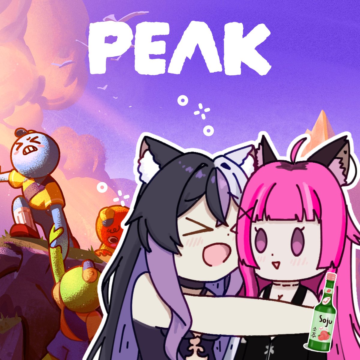 NekoMishh's tweet photo. Ever wanted to watch a cat and a bat climb a mountain while intoxicated?

WELL TODAY YOU CAN!!!

Playing some drunk peak with @psyche_vt on the purple app 

⏰ 8pm est https://t.co/6G8oThy5Cj
