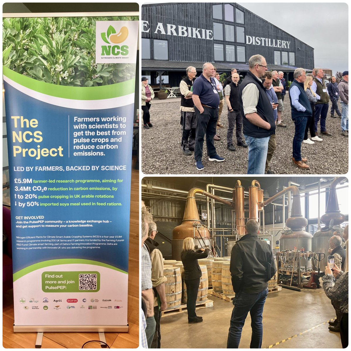 ScotAgCoOp's tweet photo. Interesting day discussing opportunities for pulses at an event facilitated by SAOS and BOFIN. As an added bonus the group was hosted by members who are making innovative use of home grown peas to produce climate neutral gin at the Arbikie distillery. https://t.co/Chk7mZB3TS