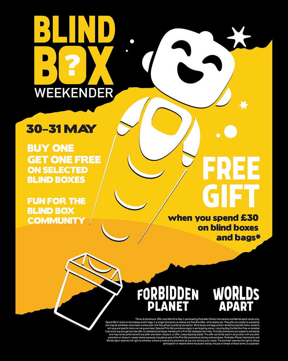 fpibrighton's tweet photo. 🎉 Blind Box Weekender is coming 30th - 31st May! 🎉
Get ready for a fun-filled in-store event packed with surprises, exclusive offers, and interactive experiences across all participating stores ✨
👉 For more information, visit the Events page. https://t.co/NwZ0i3QivQ