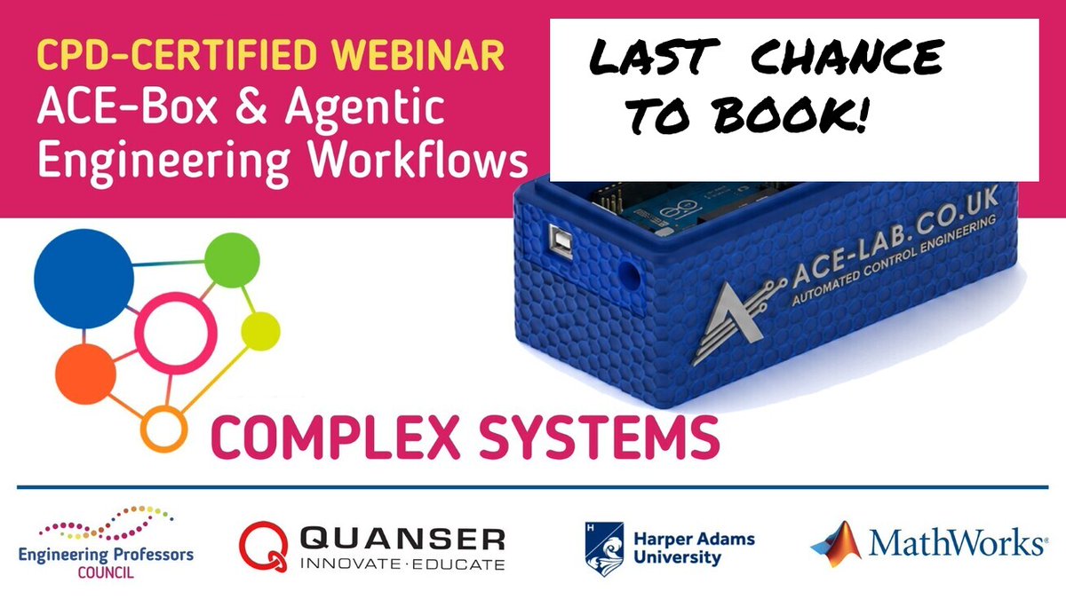 EngProfCouncil's tweet photo. Last chance to register! ACE-Box and agentic engineering workflows: CPD-certificated webinar. Monday 29th June 2026, 11am–1pm. Online via Zoom.

https://t.co/lO554Kp6Sb https://t.co/JxUtZY7KDl