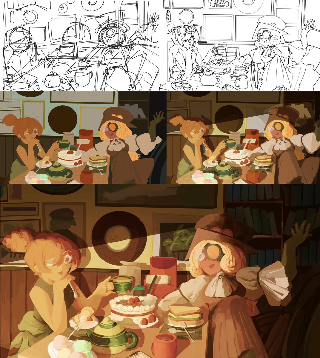 robustacoffea's tweet photo. Progress breakdown! It was a very hard oneᕙ། ◕ – ◕ །ᕗ https://t.co/2DLLun9RiI