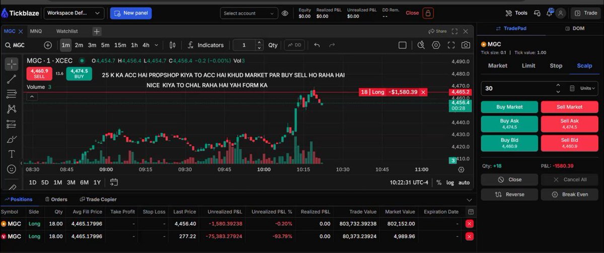 smfxofficial's tweet photo. @PropShopTrader ka $25K giveaway account mila tha aur honestly itna bura experience expect nahi kiya tha. Har week 2–3 din account par bina permission ke automatically trades lag jaate the.

Aaj usi issue ki wajah se mera account breach ho gaya. Jab system hi safe aur stable nahi hai to trader properly kaise kaam kare?

Bahut disappointing experience. @PropShopTrader apna system fix karo.

Filhaal main sirf account par lag rahe random trades ke screenshots post kar raha hu. Mere paas iska full video proof bhi hai, aur agar issue properly solve nahi hua to next post mein sab videos bhi upload karunga.

@BrookBhai
@TheForexTraderz @kaitofxfpt @devilfx_smfx @FxPropTraders