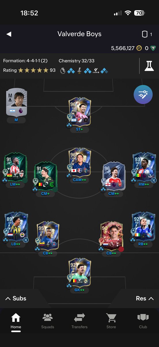 TrayhardLeo's tweet photo. @ultimatefifa For now its like this but i have plenty of coins so it will prob change https://t.co/EbRWrSFzcB