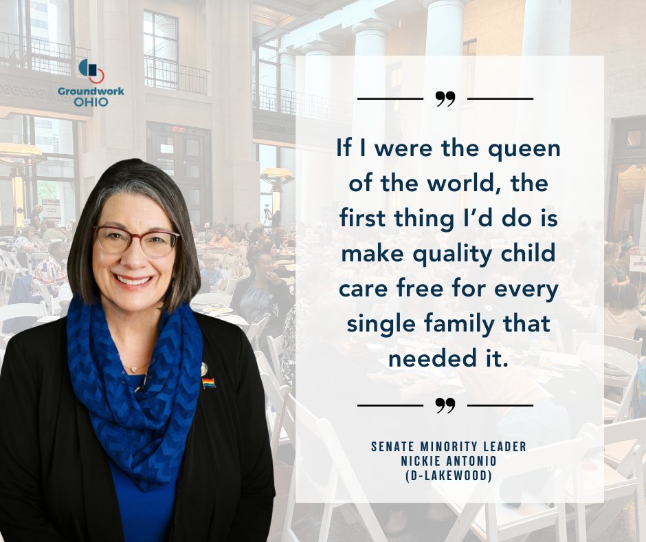 GroundworkOhio's tweet photo. Thank you to Leader @NickieAntonio for joining Groundwork Ohio’s Family Voices at the Statehouse and taking time to hear directly from Ohio families.

We’re grateful for your thoughtful conversation during our bipartisan legislative panel around reducing barriers for families and improving access to affordable, quality child care across Ohio. Events like this are a reminder of how important it is for policymakers to hear directly from parents and caregivers about the realities they are facing every day.

Thank you for helping create space for family voices at the Statehouse.