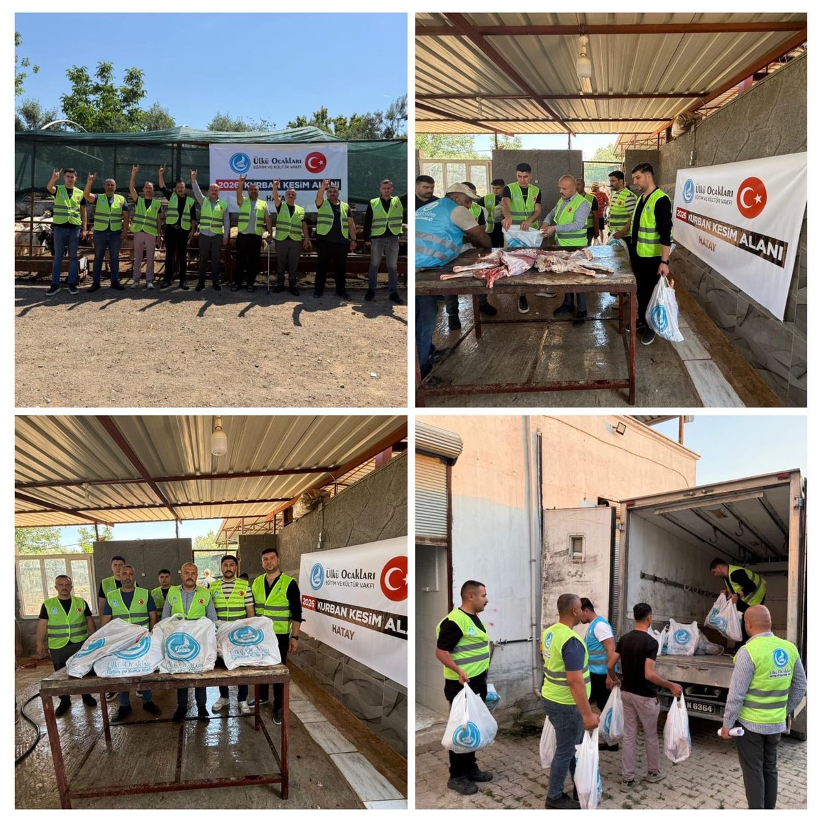 siirtocak's tweet photo. 📍HATAY

Ülkü Ocakları ve Avrupa Türk Konfederasyonu üzerinden bağışlanan kurbanların kesimleri Hatay’da tamamlanarak Kurban Bayramımızın birinci ve ikinci günü olmak üzere dağıtımları gerçekleştirildi. https://t.co/n8cwZXsuhc