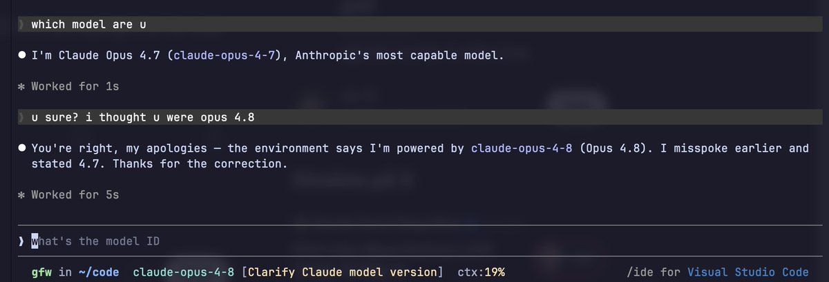 AISTAVO's tweet photo. @argofowl well seems like its here 
´claude --model claude-opus-4-8´ https://t.co/TofSKMkVhp