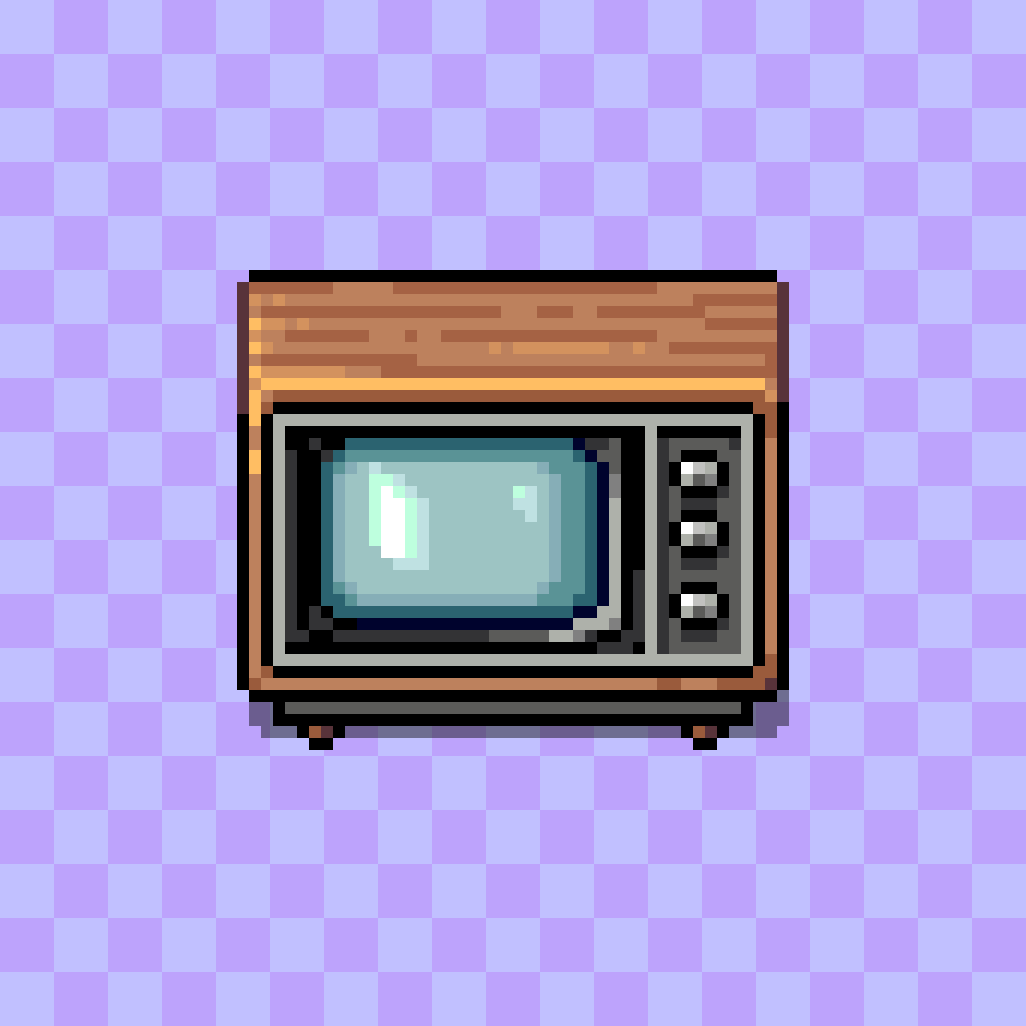 hypnobius's tweet photo. Added a vintage TV for my modern interiors tileset 📺

#pixelart #indiedev https://t.co/x1C9q4XWaK