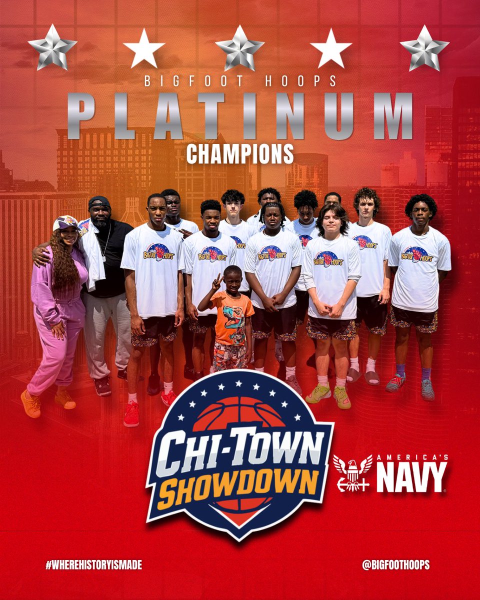 BigfootHoops's tweet photo. Bigfoot Hoops Champions ChiTown Showdown🏆powered by @americasnavy 

 TAG 🏷️ YOUR TEAM 
#bigfoothoops #americasnavy https://t.co/AanQXFBKeR