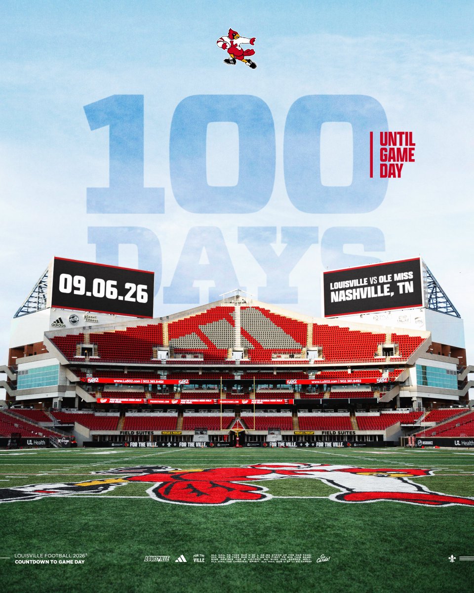 LouisvilleFB's tweet photo. The countdown is on ⏳

Season Ticket Info: https://t.co/7caGy2of5C

#GoCards https://t.co/d7qIjhyywD