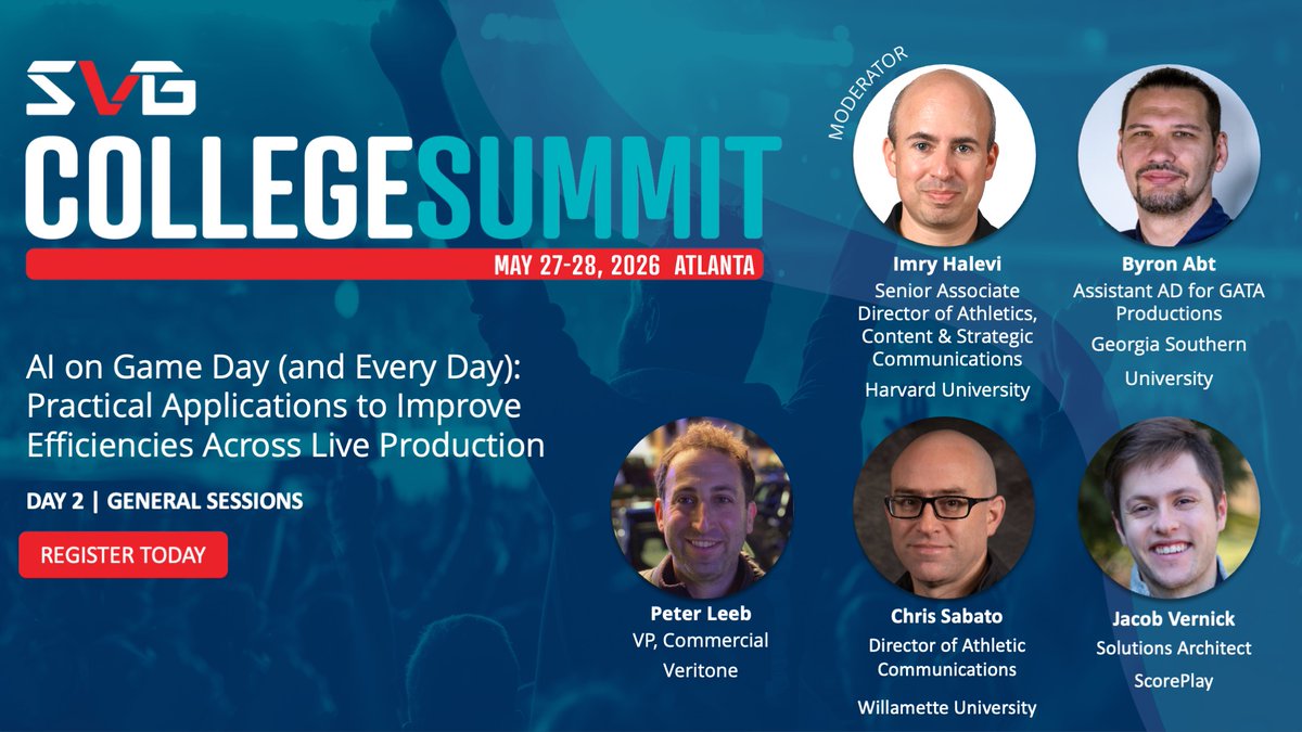 BAProductions87's tweet photo. Today is the day at the @SVGCollege Summit! I hope you'll join us as we discuss how Ai is being used practically in our industry. https://t.co/Rl3F5FKpRd