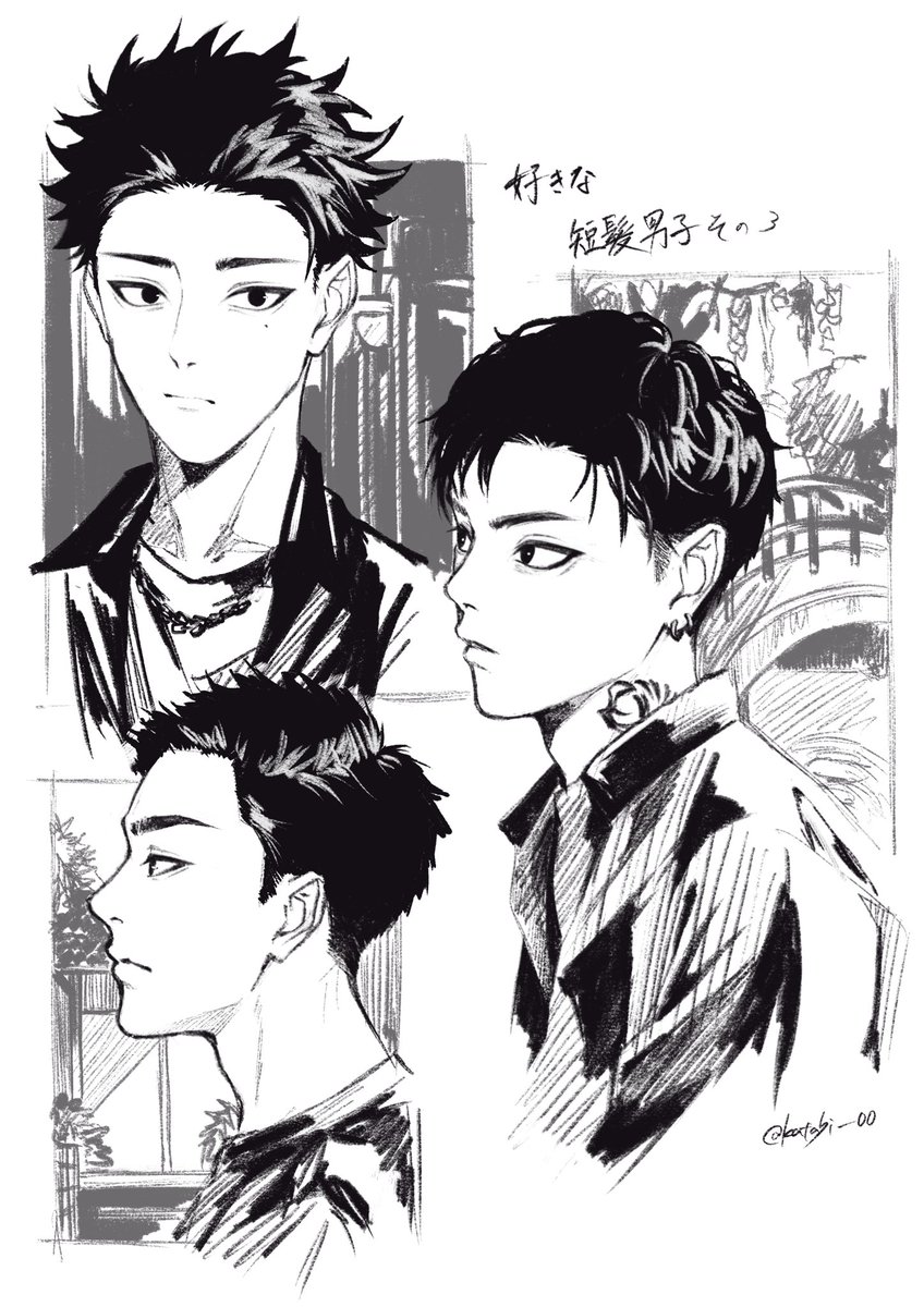 katabi_00's tweet photo. 短髪男子たち。 https://t.co/oGSuFYzeuu