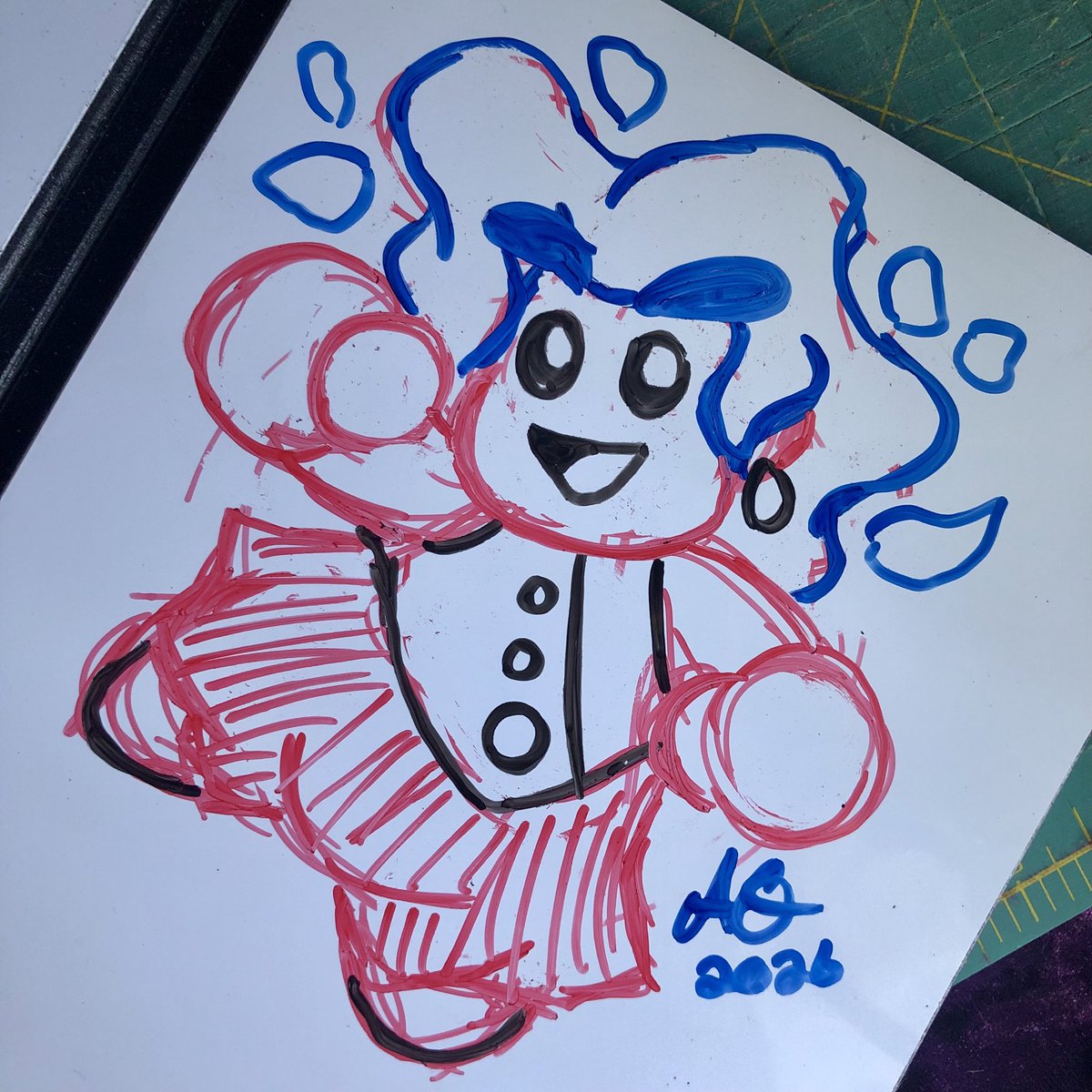 LadyJuxta's tweet photo. A spontaneous moment where I have an urge to doodle a Super Plushie on a Dry-Erase Whiteboard Pad. 😊

Doodle Time-Lapse Video (copy paste in URL): https://t.co/GhOph9j5Qy https://t.co/XQwq9B30ga