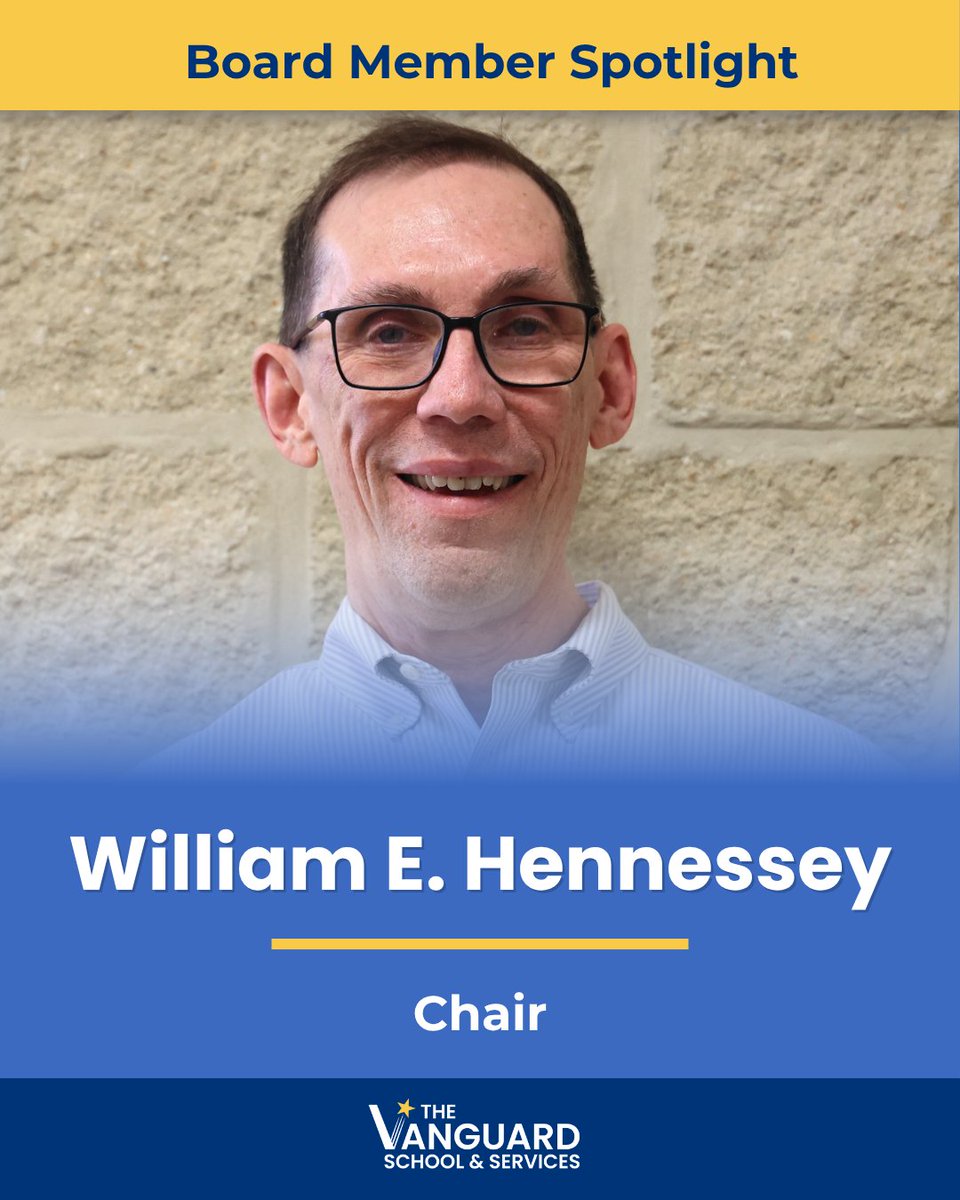 vss19355's tweet photo. Meet Bill Hennessey, Chair of The Vanguard School and Services’ Board of Trustees — and proud Vanguard parent. For Bill, Vanguard’s mission is deeply personal. https://t.co/5KsjNdEzwO