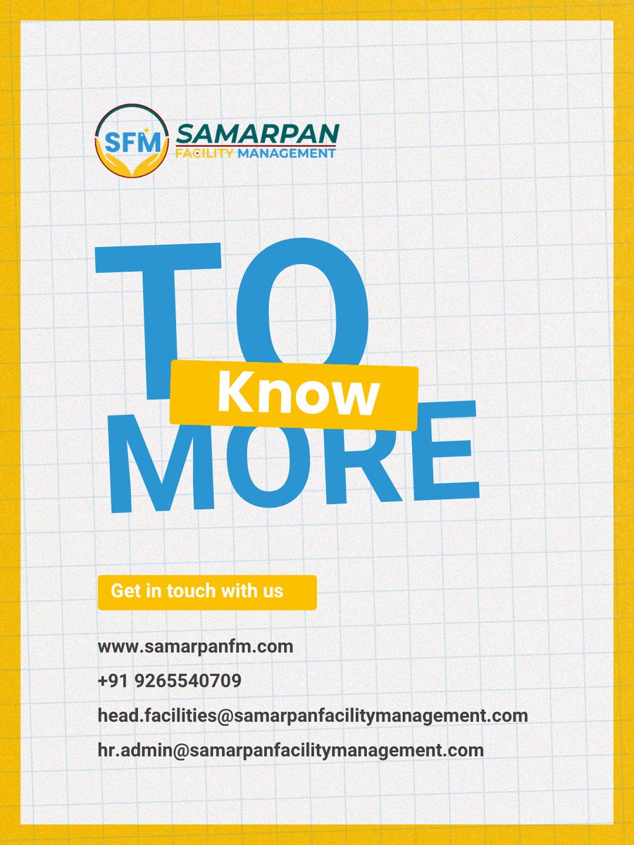 SamarpanFa68864's tweet photo. Ensuring spotless hospitality and delivering clean, well-managed spaces.
Samarpan Facility Management at silver radiance -4, Ahmedabad
Trained housekeeping teams performing specialized tasks beyond routine scope
.
.
.
#explore #post #facilityservice #management #ahmedabad https://t.co/98bwfo8MTp