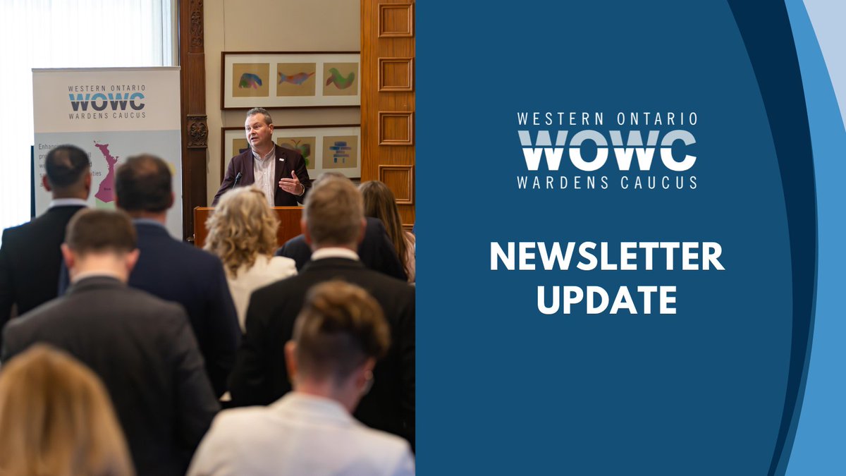 wowcinc's tweet photo. ER wait times. Housing &amp; infrastructure. Local governance.

The latest WOWC newsletter covers the issues impacting Western #Ontario communities right now, including WOWC’s response to Bill 100, Finlay’s Law, funding opportunities and more. 

Read more: https://t.co/ItAgMDypog https://t.co/cAF1BCw8m2