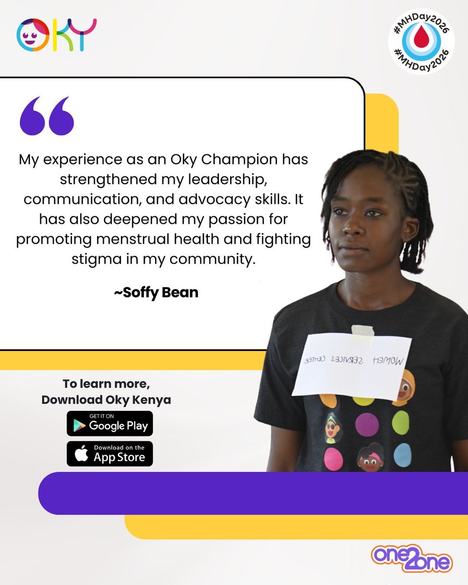 JudithO07965737's tweet photo. Menstrual hygiene is more than pads — it’s dignity, health, confidence, and equal opportunity for every young person.
#PeriodfriendlyWorld
#OkyKenya
#MHDay2026 https://t.co/U28IxsQuUQ