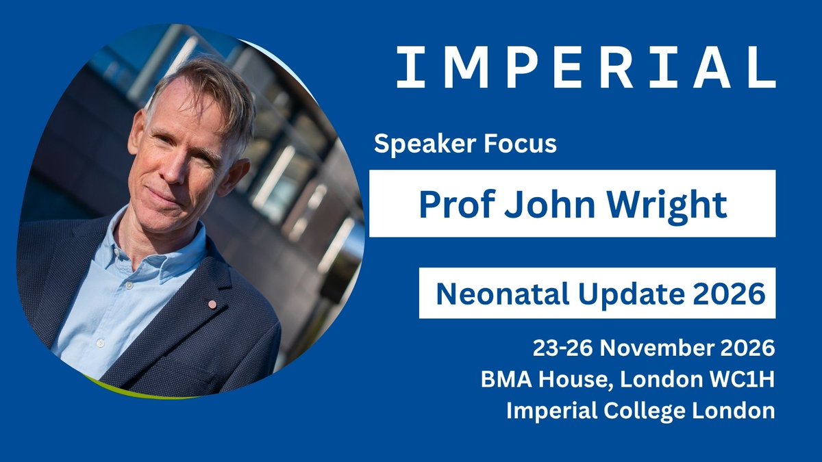 Neonatal_Update's tweet photo. Professor John Wright will present at Neonatal Update on Monday 23 November: 
‘Born in Bradford: what can we learn form birth cohorts and how birth cohorts can change health?’
Register today:
https://t.co/EgkBuIFYA6

@BiBresearch @NIHRARCs @NIHRresearch @NIHR_ARC_YH @RCPCHtweets https://t.co/cijA823qhK