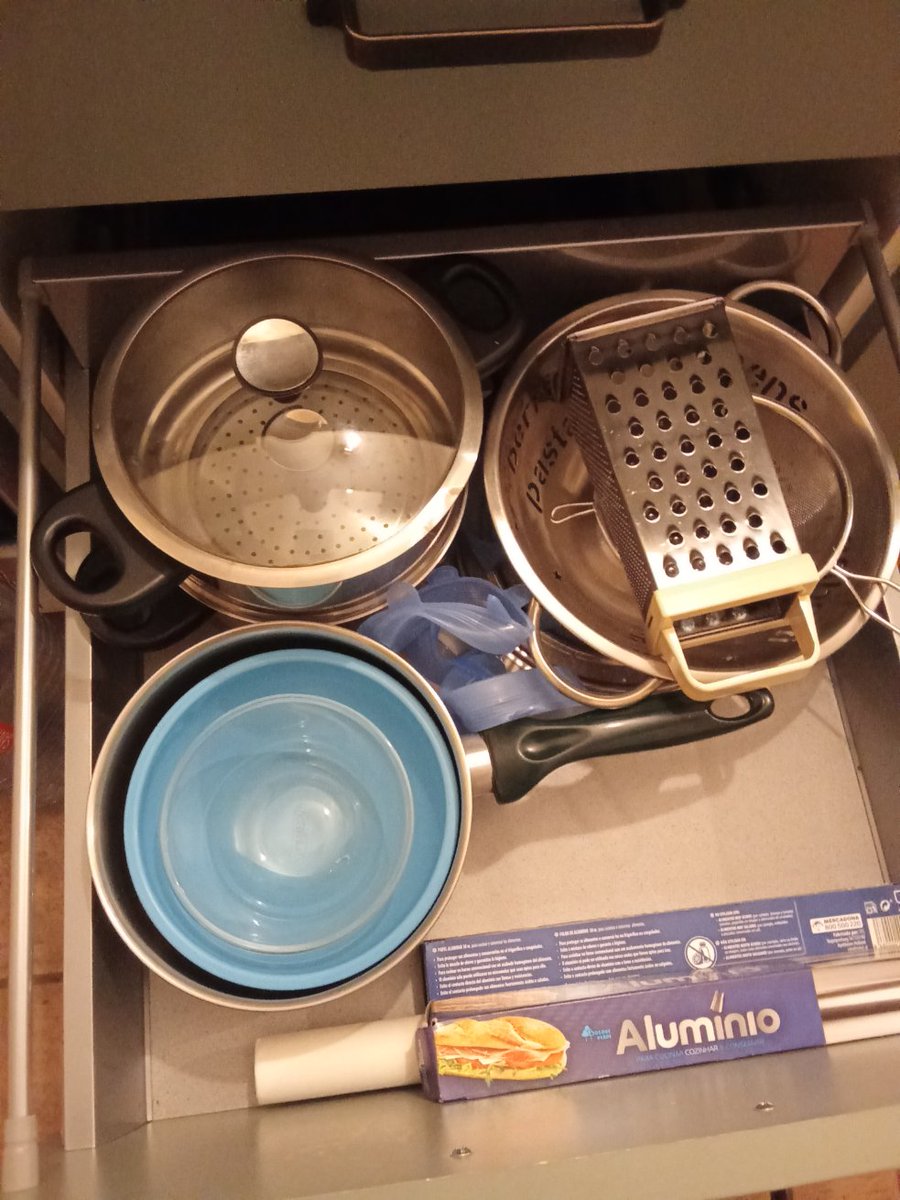 LukeyEnid's tweet photo. Post-helpful Husband, Kitchenware hide 'n' seek.... What fun 🤪🤪 https://t.co/UpMBJfxHIG