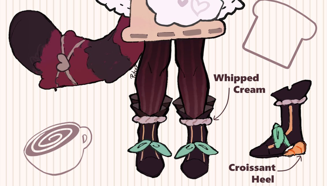 BreadPandaVT's tweet photo. something tasty is getting cooked up!! enjoy a sneak peek of my cutie boots and tail by the amazingly talented @potsxp  #twitch #ENVtuber #characterdesign #smallstreamer https://t.co/7VZeUSoDZo