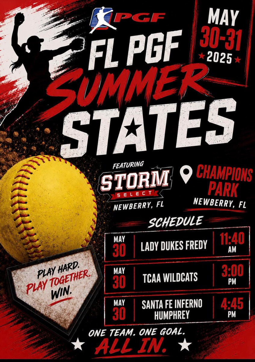 MadisonMayon's tweet photo. Schedule for this weekend! Can't wait to get this summer season started!

#RHP #uncommitted2027 #number21 #stormselect https://t.co/rYTBDyXllf