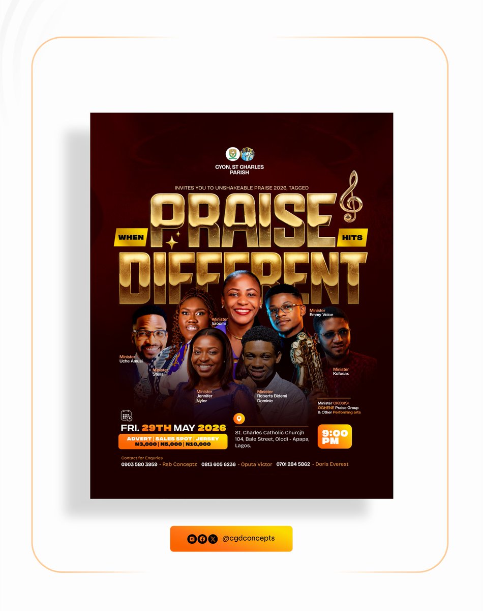 Cgdconcept's tweet photo. Here is a carousel breakdown of the recent Praise Vigil flyers I put together. https://t.co/0ZUxKnCKuQ