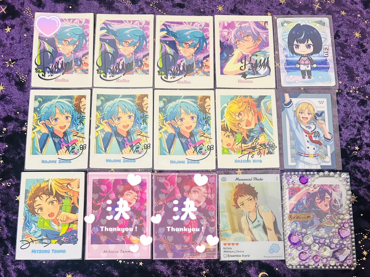 rin______m's tweet photo. 【交換・譲渡】あんスタ ぱしゃっつ エモカ ぱしゃこれ クリカ

（譲）画像1~4 英智 桃李 渉 弓弦 北斗 真緒 真 スバル 宙 夏目 奏汰 翠 忍 一彩 藍良 ライカ カンナ ユメ 創 なずな 光

（求）画像13マヨイ 薫＞画像外マヨイ 薫

条件画像14に記載 https://t.co/MugGJi5blZ