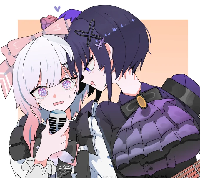 どさくさのマゴエマを描きました 「ステージで何をしている」