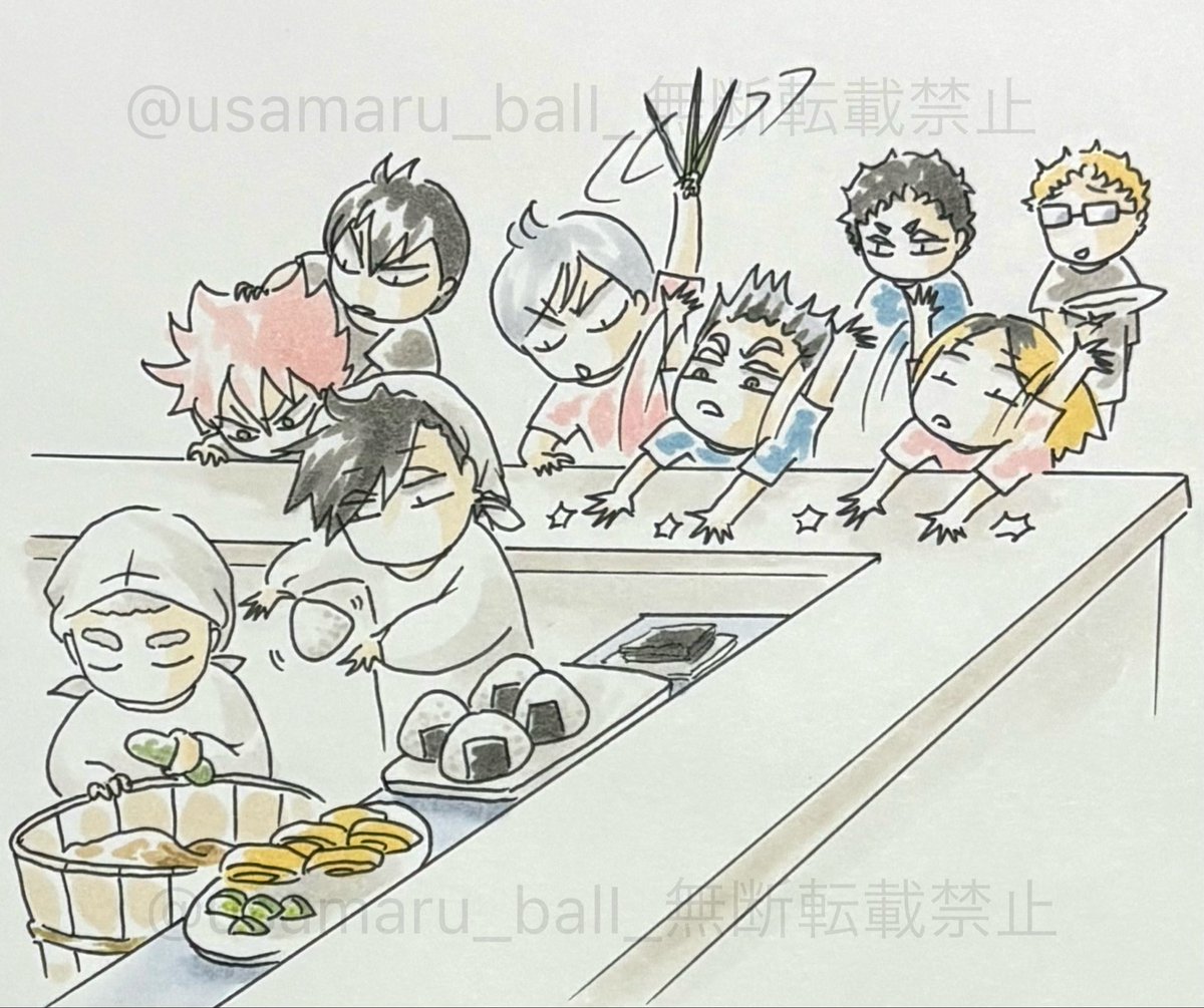 usamaru_ball's tweet photo. #今月描いた絵を晒そう
5月も終わりに近づいてまいりましたので😳🎶最近ヒナガラスたちをよく描いてるような…🤣🎶
#ハイキュー https://t.co/8CCqYsQCzO