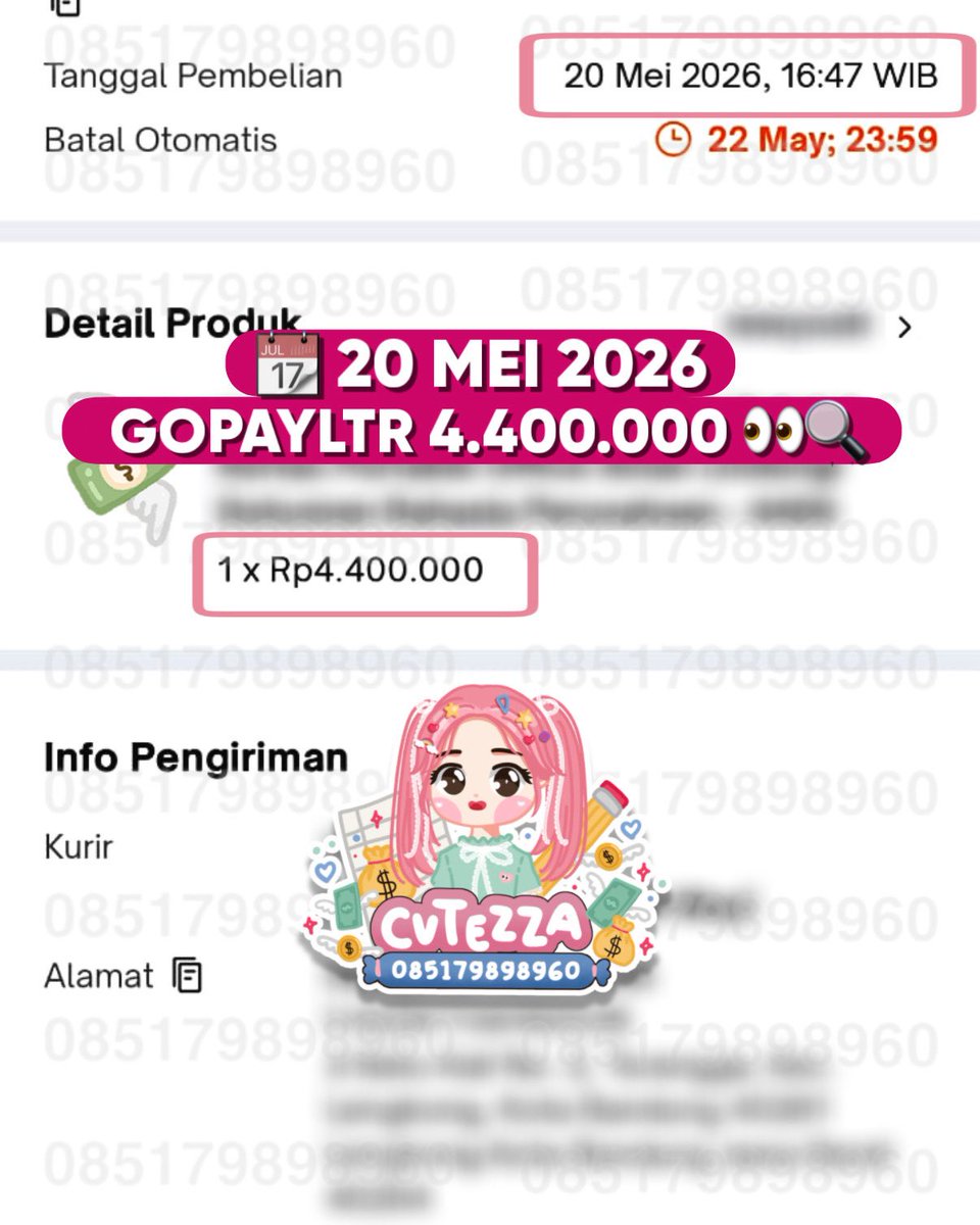 zaadimanamana's tweet photo. ✨ 𝓣𝓮𝓼𝓽𝓲 𝓫𝔂 𝓩𝓪𝓪✨

📅 MEI 2026 — Part 92

꒰ Cair SUPER CEPAT ✨ ꒱

🔍  𝑻𝒓𝒖𝒔𝒕𝒆𝒅 𝑺𝒆𝒍𝒍𝒆𝒓 (𝑬𝒔𝒕. 𝟐𝟎𝟐𝟐)
🔍 Transaksi sat-set, hitungan menit!
🔍 Aman, Nyaman, &amp; Fast tf✨ https://t.co/HdgcajQKN1